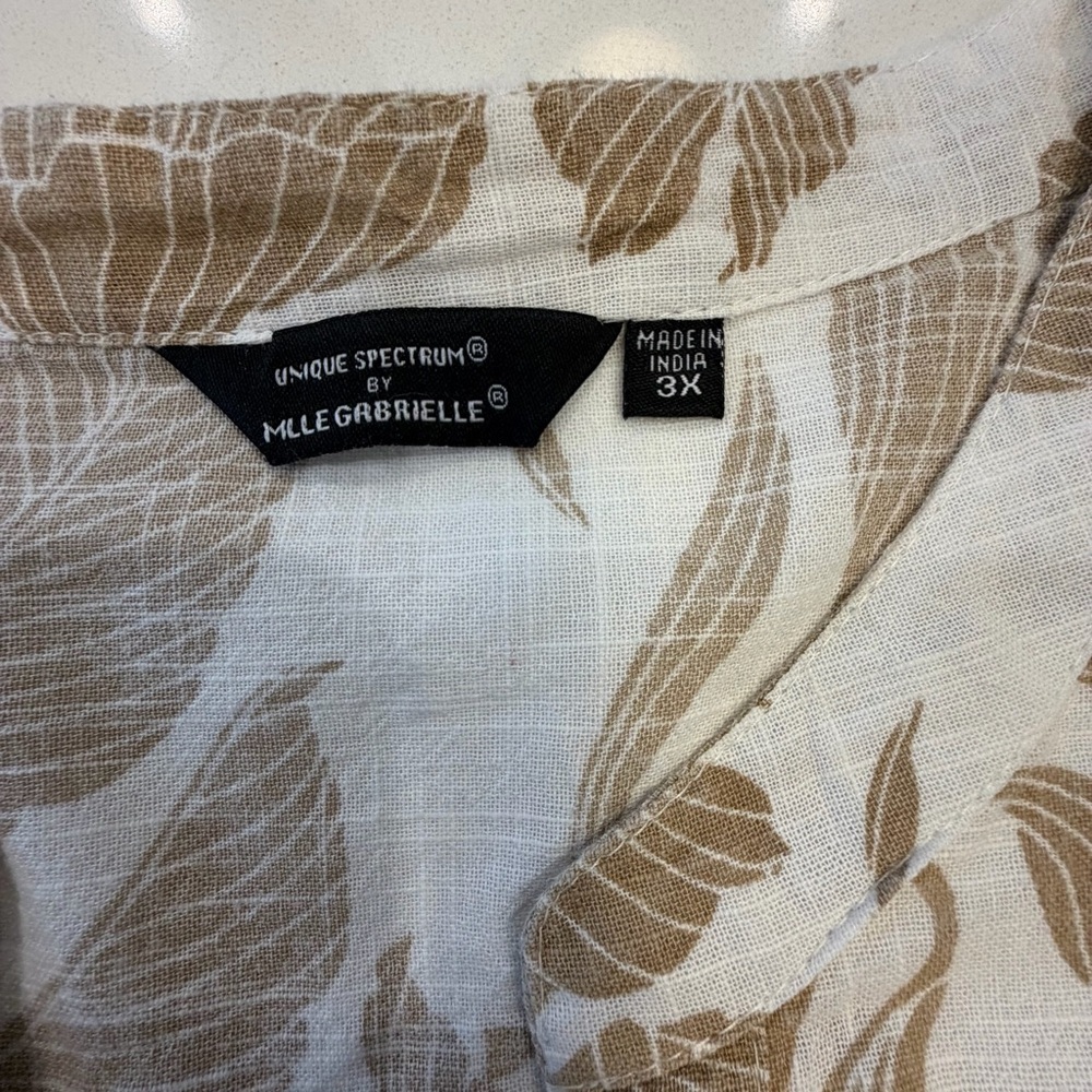 Women’s cotton Floral
Short-Sleeve Button Down Shirt 3X - Picture 4 of 8